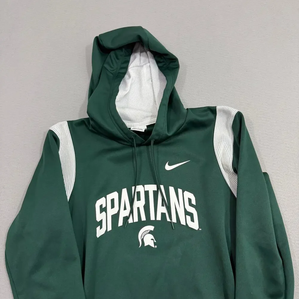 Nike On-Field Michigan State Spartans Hoodie Men's Large Green Sweatshirt MSU